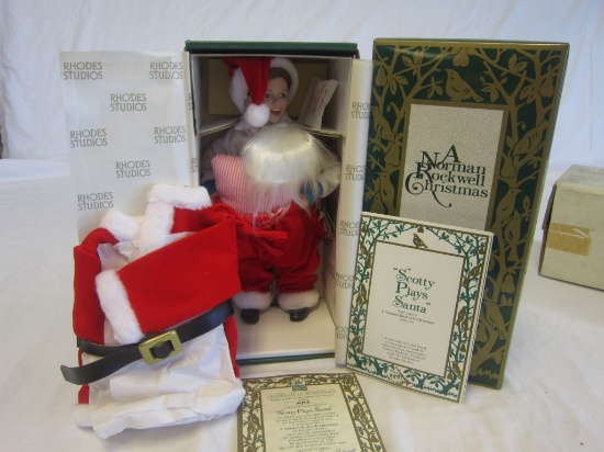 Norman Rockwell "Scotty Plays Santa" Doll New