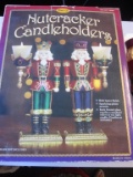 Pair of Christmas Nutcracker Candleholders NEW
