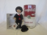 Vintage Campbell Kids Charlie Chaplin Doll In Can