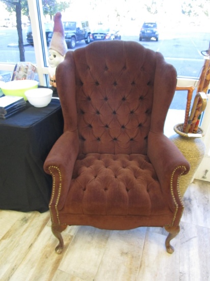 Wing Back Tufted Chair
