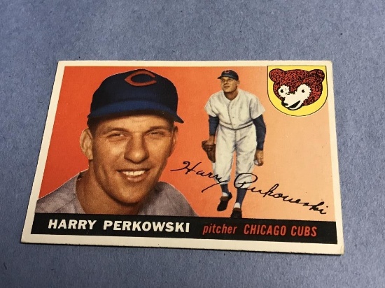 HARRY PERKOWSKI #184 Cubs 1955 Topps Baseball Card