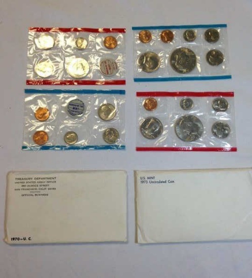 1970 & 1973 Uncirculated Mint Sets