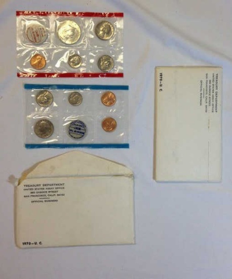 Lot of (2) 1970 Sealed in Envelope & Open Mint Set