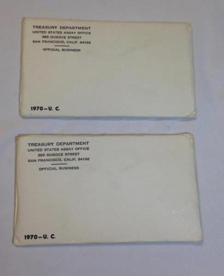 Lot of (2) 1970 Sealed in Envelope Mint Sets