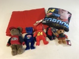 JEFF GORDON Pillow, Blanket and Plush Bears Lot