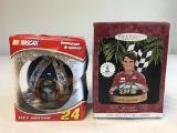 JEFF GORDON Lot of 2 Christmas Ornaments. New