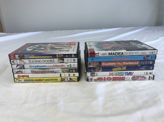 Lot of 12 Comedy DVDS Movies-Carpool, Son in Law
