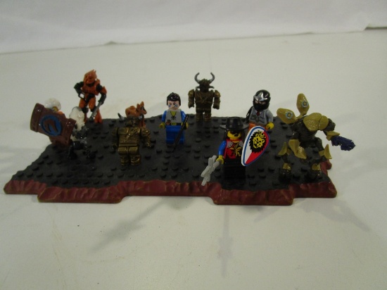 Lot of 10 Lego, Halo & Friends on Play Board