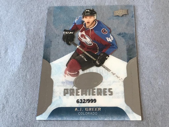 A.J. GREER 2016 UD Ice Premieres ROOKIE 632/999