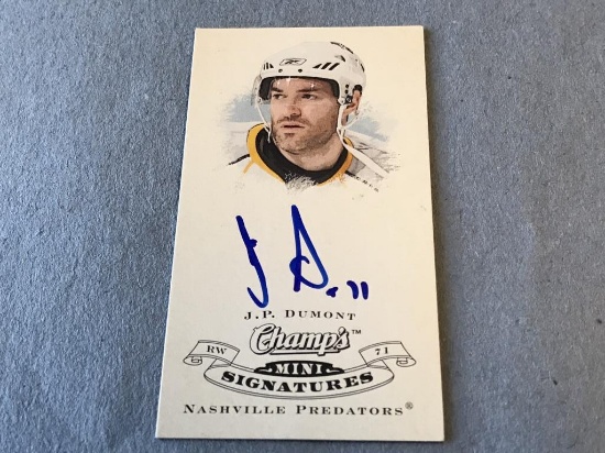 J.P. DUMONT 2009-10 UD Champ’s Mini Signature AUTO