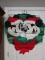 Lot of 2 Mickey & Minnie Christmas Banners