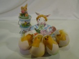 Lot of Easter Decor, Including Fluffy Chicks