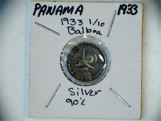 1933 Panama 1/10 Silver Balboa