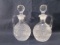 Set of  Vintage Oil & Vinegar Crystal Dispensers