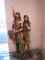 Native American Man & Woman Tall Bronze Statue