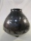 Large Black Pottery Vase, Made in Mexico