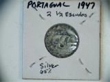 1947 Portagual 2 1/2 Escudos Silver Coin