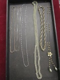 Lot of 6 Silver Toned Necklaces
