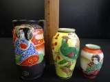 Vintage miniature satsuma vases occupied japan