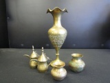 Lot of 5 assorted Brass Vessels