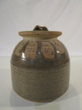 Lidded Clay Pottery Jar