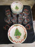 31 Piece Christmas Dinnerware/ Glass Set
