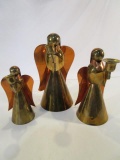 Set of 3 Metal Angel Candle Holders
