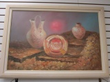 Framed Pottery Oil Painting by Santana