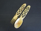 Carved wooden Spoon & Fork