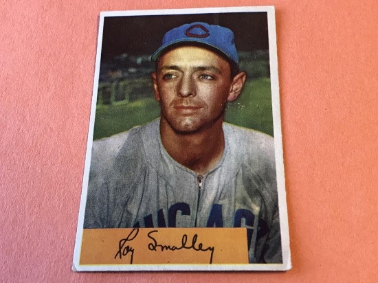 ROY SMALLEY #109 Cubs 1954 Bowman Baseball Card