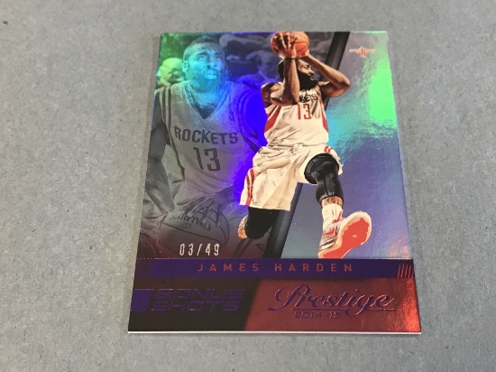 JAMES HARDEN 2014 Prestige BONUS SHOTS Purple 3/49