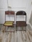 Lot of 2 Vintage Metal Folding Chairs
