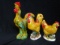 Lot of 3 Ceramic Roosters