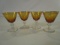 Set of 4 Vintage Aperitif Gold Toned Glasses