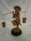 Vintage Chinese Hand Carved Wood Fisherman