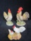 Lot of 3 Homco Vintage Rooster Figurines