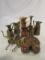 Large Lot of Vintage Candle Holders, Pitchers