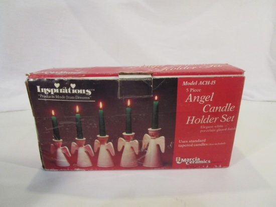 5 Piece Angel Candle Holder Set