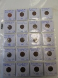 Sheet Lot of Great Britain Pennies