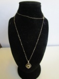 925 Silver Necklace  with Center Stone