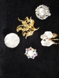 Lot of 5 Vintage Brooches