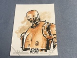 Star Wars Rogue One sketch card Artist Ted Dastick