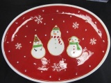 Large Snowman Platter