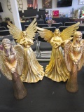 Lot of 4 Gold Angels