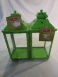 Lot of  2 Garden Oasis Lanterns 5.7x5.7x13