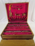 Vintage 144 Pc. 'SIAM' Brass Flatware Set w/ Case