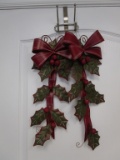 Lot of 2 Metal Christmas Door Decor