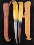 Lot of 2 Rapala Fishing Knives w/ Sheaths