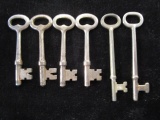 Lot of 6 Skeleton Keys