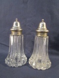 Set of 2 Vintage Tall Salt & Pepper Shakers